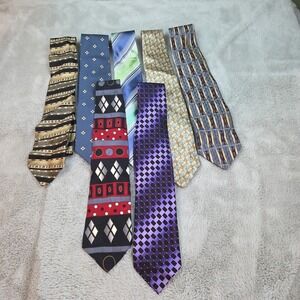 Lot of 7 Designer‎ Neck Ties Mens Tie Multicolor Various Width & Length